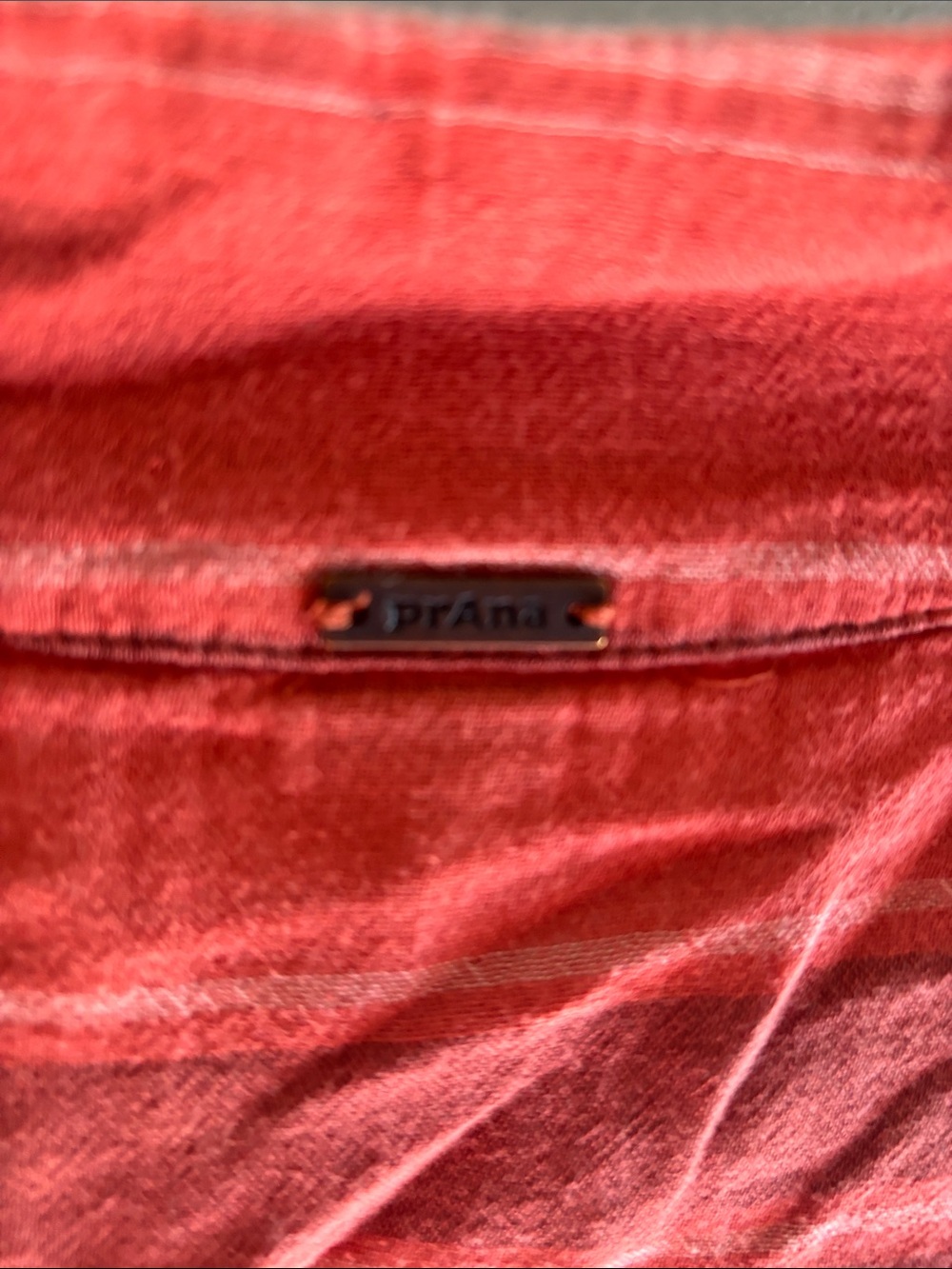 Prana Burnt Orange Striped V-Neck Tunic - Picture 5 of 6